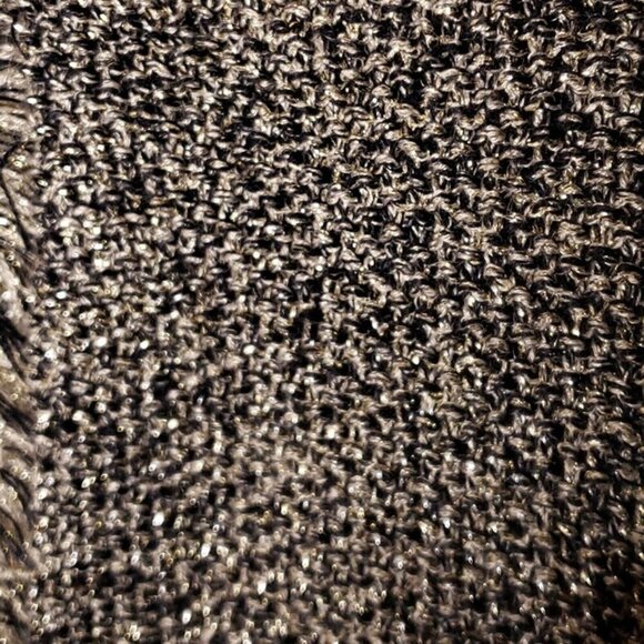 Zara Knit Womens Metallic Distressed Open Front Cardigan Sweater Medium - Picture 6 of 9